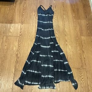 Joe & Elle Navy and White Tie-Dye Maxi Dress